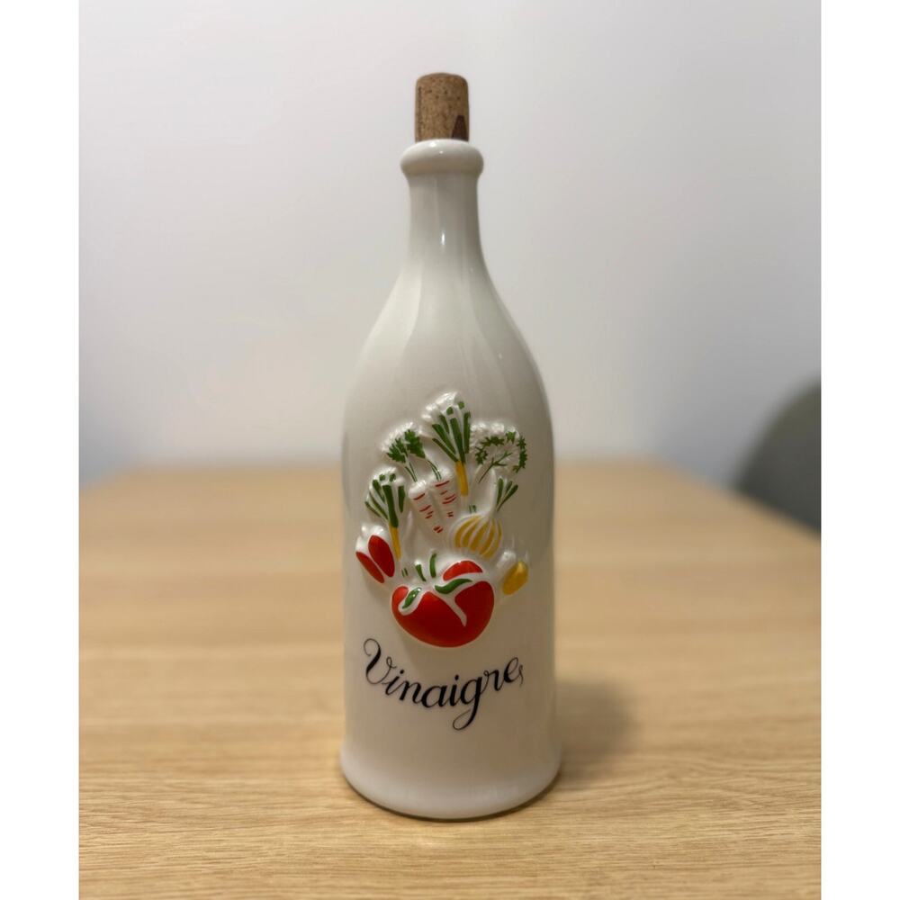Revol La Porcelaine Ceramic Vinegar Bottle VINTAGE